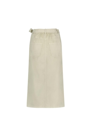 Red Button Birdie skirt cotton linen Pebble