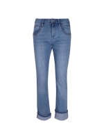 Red Button Kate denim & embroid. pockets Stoneused