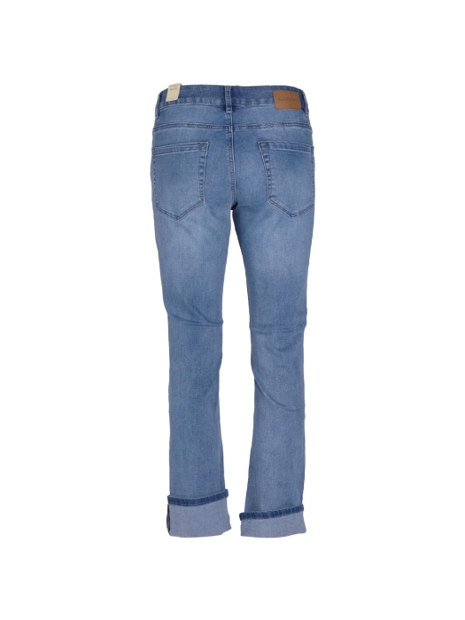 Red Button Kate denim & embroid. pockets Stoneused