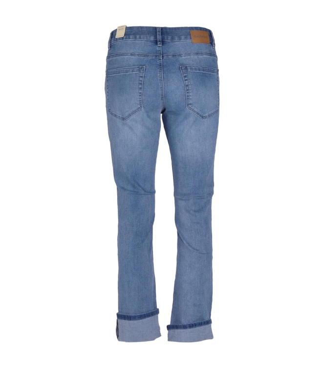 Red Button Kate denim & embroid. pockets Stoneused