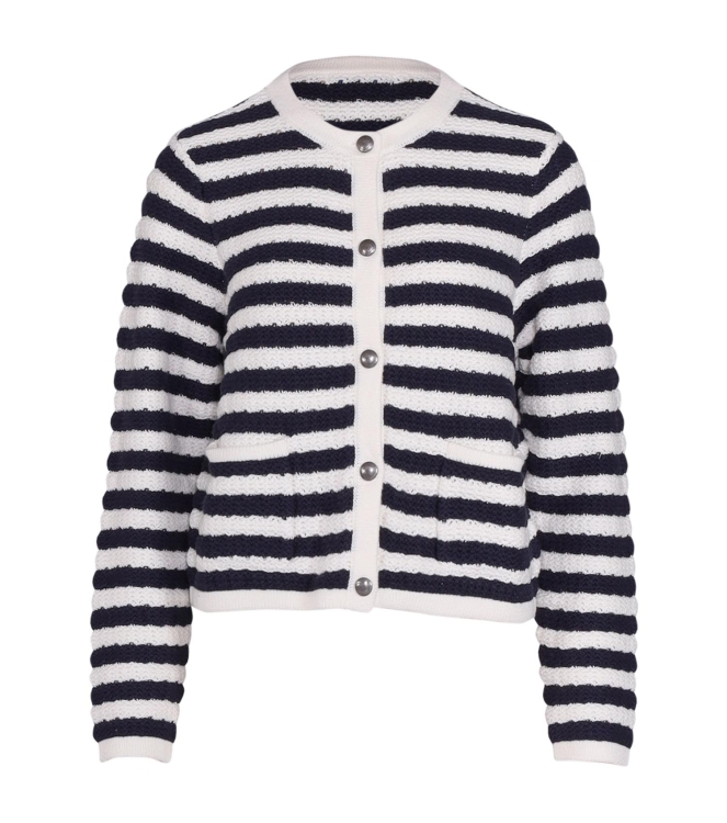 Red Button Danelle stripe Ecru navy
