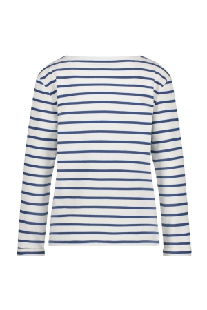 Geisha Terry stripe chest print Jeansblue