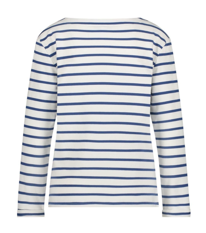 Geisha Terry stripe chest print Jeansblue