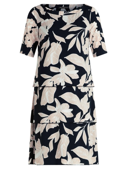 Betty Barclay Kleid Kurz 1/2 Arm 9875 Black /beige