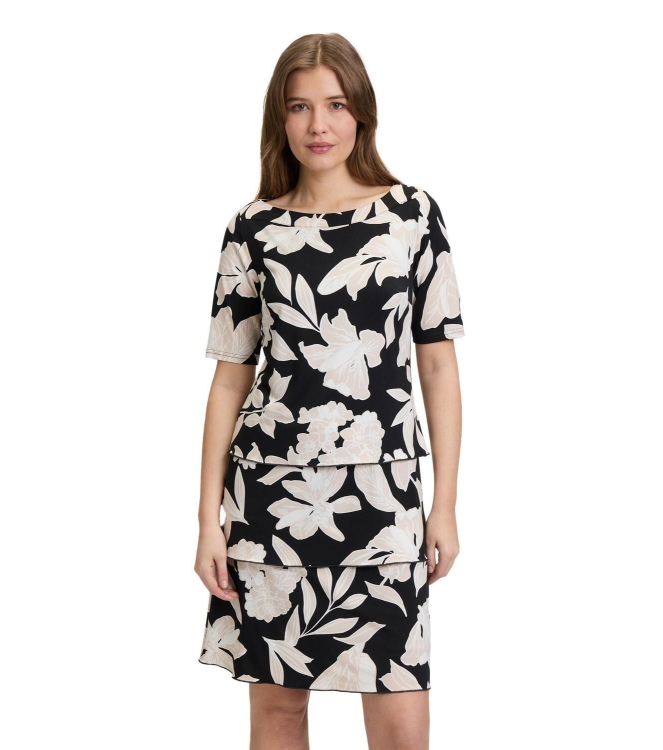 Betty Barclay Kleid Kurz 1/2 Arm 9875 Black /beige