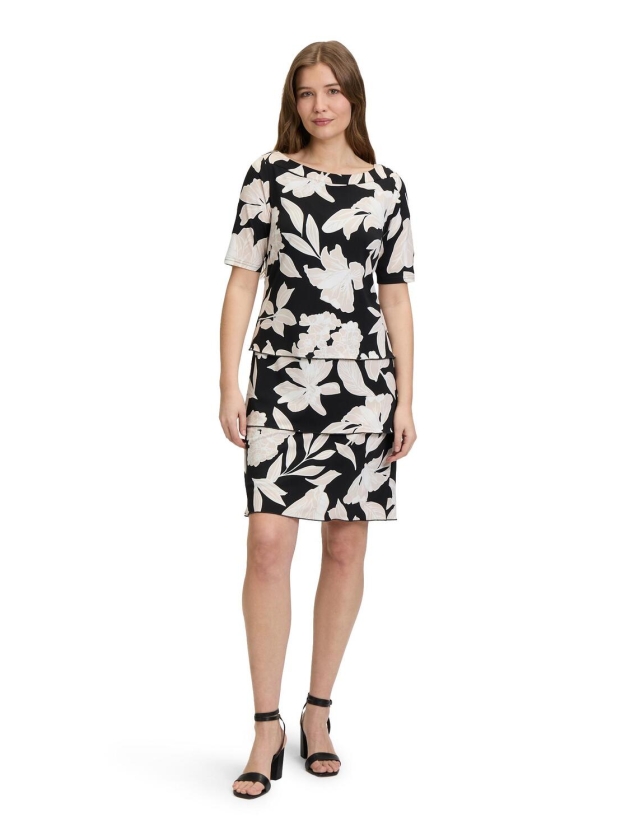 Betty Barclay Kleid Kurz 1/2 Arm 9875 Black /beige