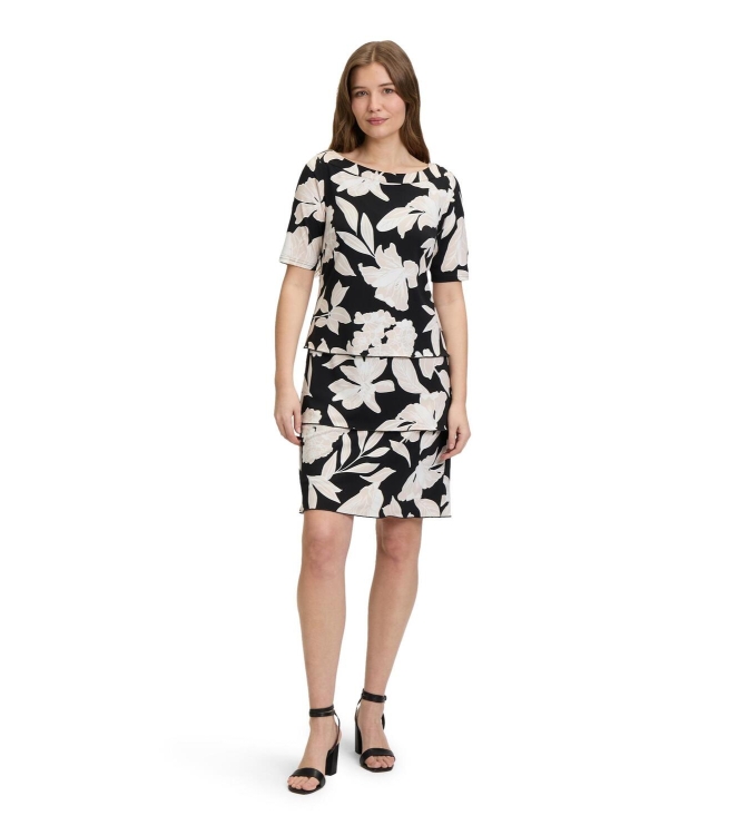 Betty Barclay Kleid Kurz 1/2 Arm 9875 Black /beige