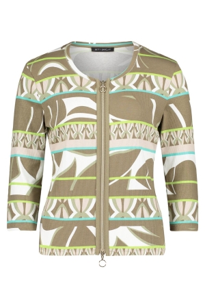 Betty Barclay Shirt Jacke Kurz 3/4 Arm 5856 Khaki/green