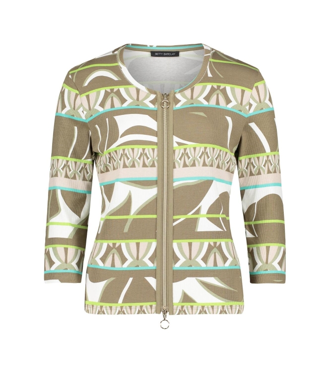 Betty Barclay Shirt Jacke Kurz 3/4 Arm 5856 Khaki/green