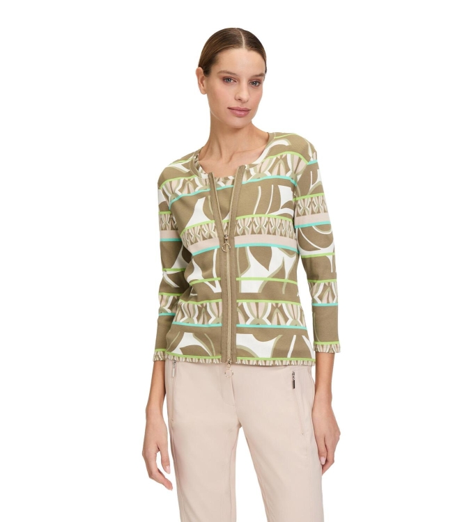 Betty Barclay Shirt Jacke Kurz 3/4 Arm 5856 Khaki/green