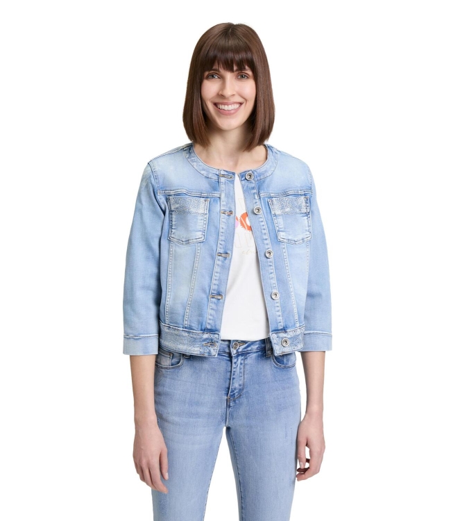 Betty Barclay Blazerjacke Kurz 3/4 Arm 8618 Light blue denim