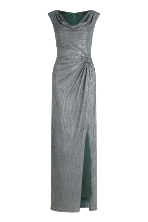 Vera Mont Kleid Lang ohne Arm 5899 Dark green/grey