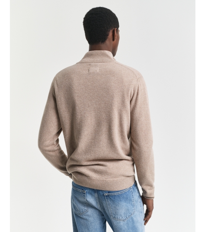 Gant Superfine Lambswool Half-Zip Sweater 295 dk. sand melange