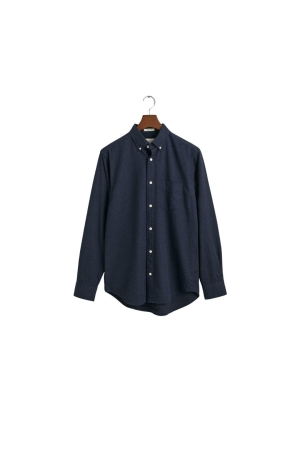 Gant Regular Fit Flannel Melange Shirt 410 marine