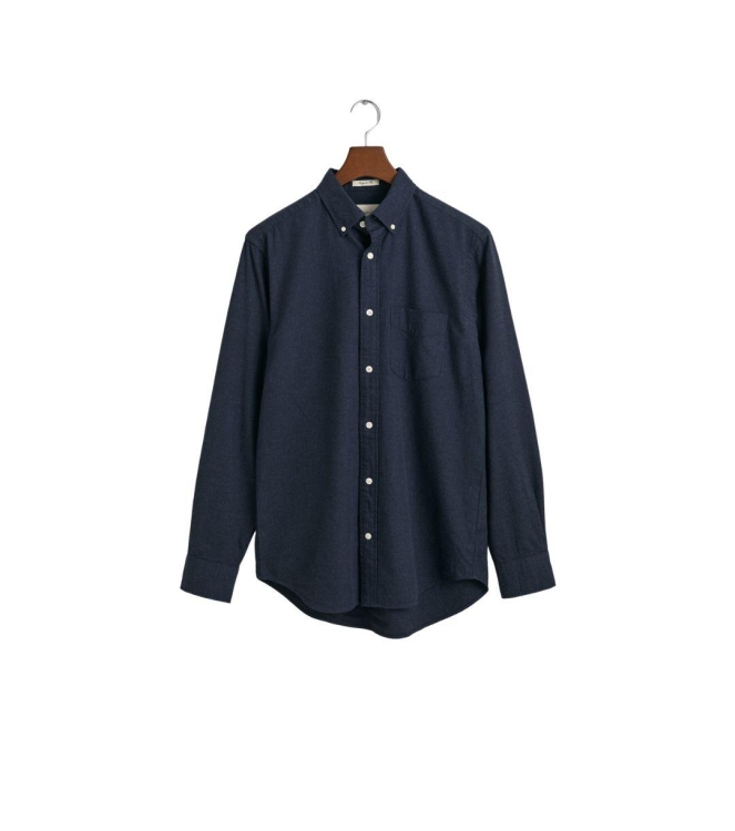 Gant Regular Fit Flannel Melange Shirt 410 marine