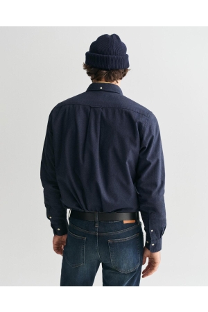 Gant Regular Fit Flannel Melange Shirt 410 marine