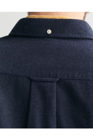 Gant Regular Fit Flannel Melange Shirt 410 marine