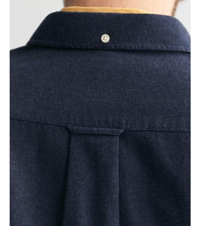 Gant Regular Fit Flannel Melange Shirt 410 marine