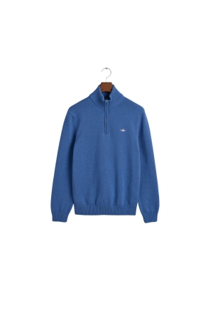Gant Casual Cotton Half-Zip Sweater 442 vintage blue