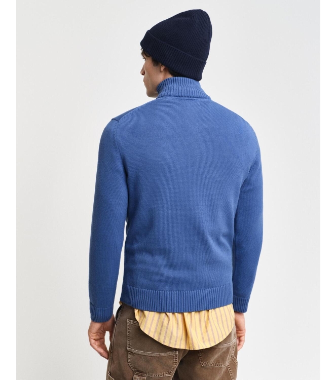 Gant Casual Cotton Half-Zip Sweater 442 vintage blue