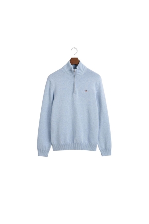 Gant Casual Cotton Half-Zip Sweater 497 lt blue melange