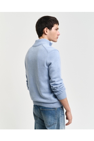 Gant Casual Cotton Half-Zip Sweater 497 lt blue melange