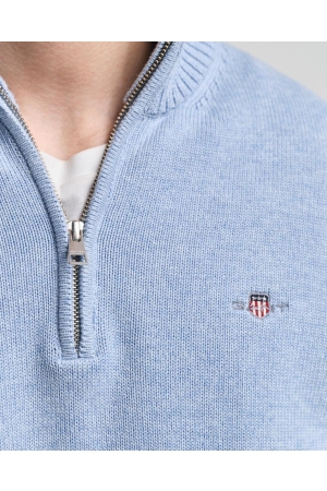 Gant Casual Cotton Half-Zip Sweater 497 lt blue melange