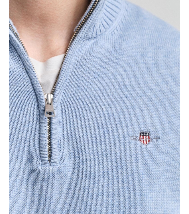 Gant Casual Cotton Half-Zip Sweater 497 lt blue melange