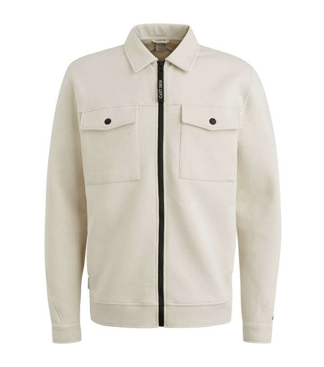 Cast Iron Zip jacket Interlock sweat 7165 Almond milk