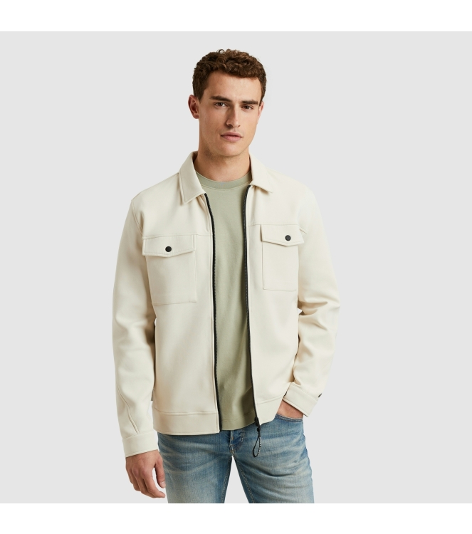 Cast Iron Zip jacket Interlock sweat 7165 Almond milk