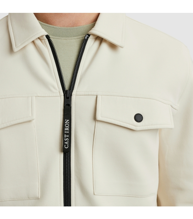 Cast Iron Zip jacket Interlock sweat 7165 Almond milk