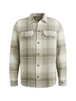 Cast Iron Long Sleeve Shirt Check weave YD 7165 Almond milk