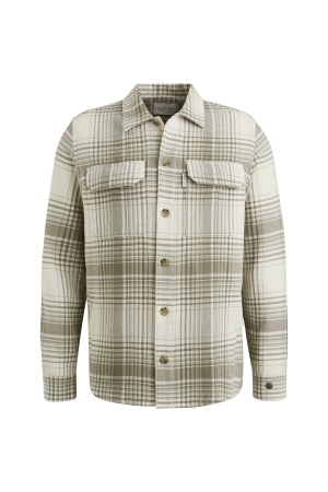 Cast Iron Long Sleeve Shirt Check weave YD 7165 Almond milk
