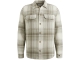 Cast Iron Long Sleeve Shirt Check weave YD 7165 Almond milk