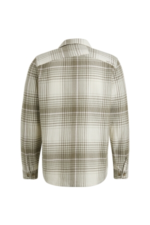 Cast Iron Long Sleeve Shirt Check weave YD 7165 Almond milk