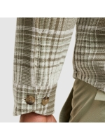 Cast Iron Long Sleeve Shirt Check weave YD 7165 Almond milk