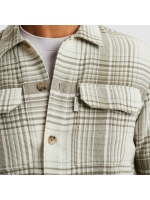 Cast Iron Long Sleeve Shirt Check weave YD 7165 Almond milk