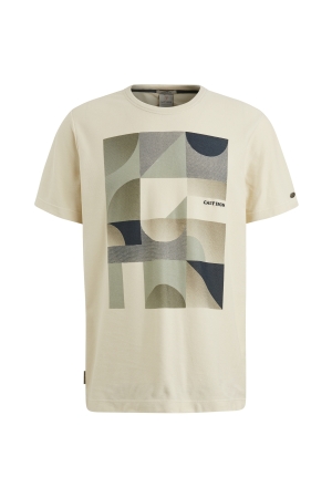 Cast Iron Short sleeve r-neck regular fit tw 7165 Almond milk
