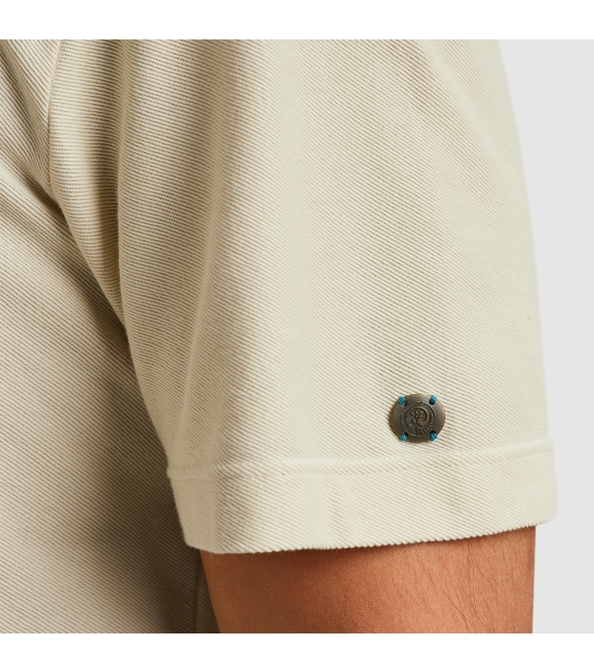 Cast Iron Short sleeve r-neck regular fit tw 7165 Almond milk