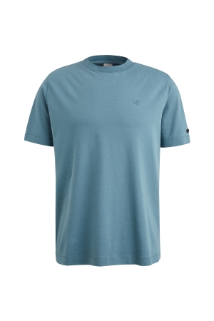 Cast Iron Short sleeve r-neck regular fit in 5134 Provincial blue