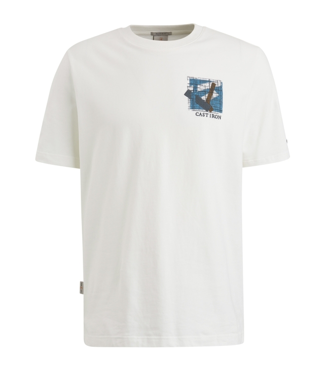 Cast Iron Short sleeve r-neck regular fit je 7002 Snow white