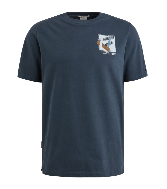 Cast Iron Short sleeve r-neck regular fit je 5442 Sea storm