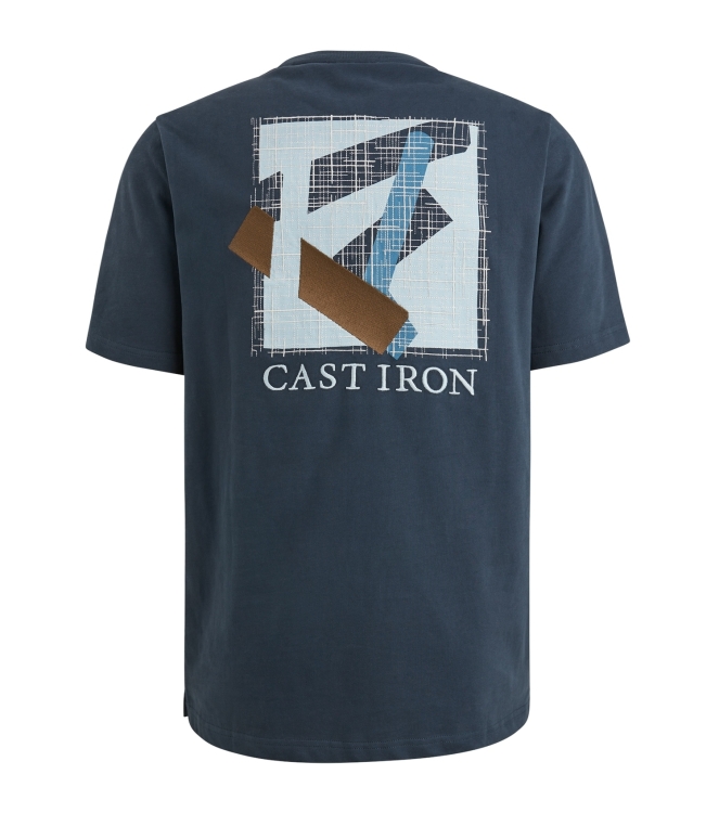 Cast Iron Short sleeve r-neck regular fit je 5442 Sea storm