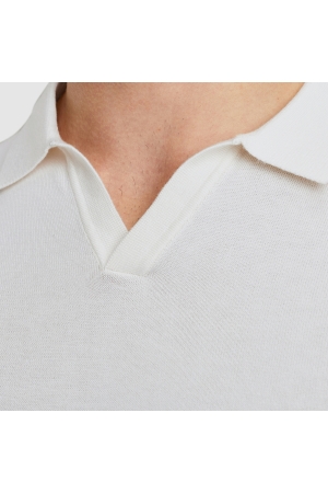 Cast Iron Short sleeve polo cotton modal 7002 Snow white