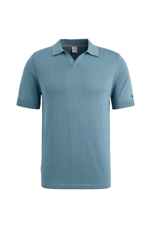 Cast Iron Short sleeve polo cotton modal 5143 Provincial blue