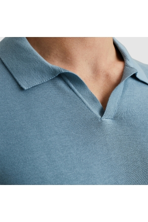 Cast Iron Short sleeve polo cotton modal 5143 Provincial blue