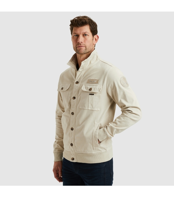 PME Legend Button jacket open end jersey GD 7013 Bone white