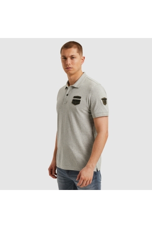 PME Legend Short sleeve polo pique 921 L.grey mel