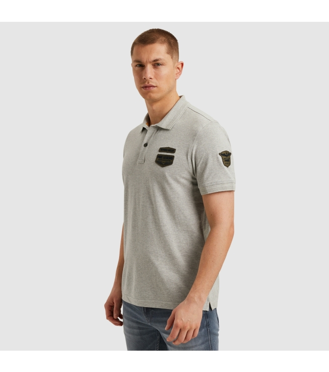PME Legend Short sleeve polo pique 921 L.grey mel