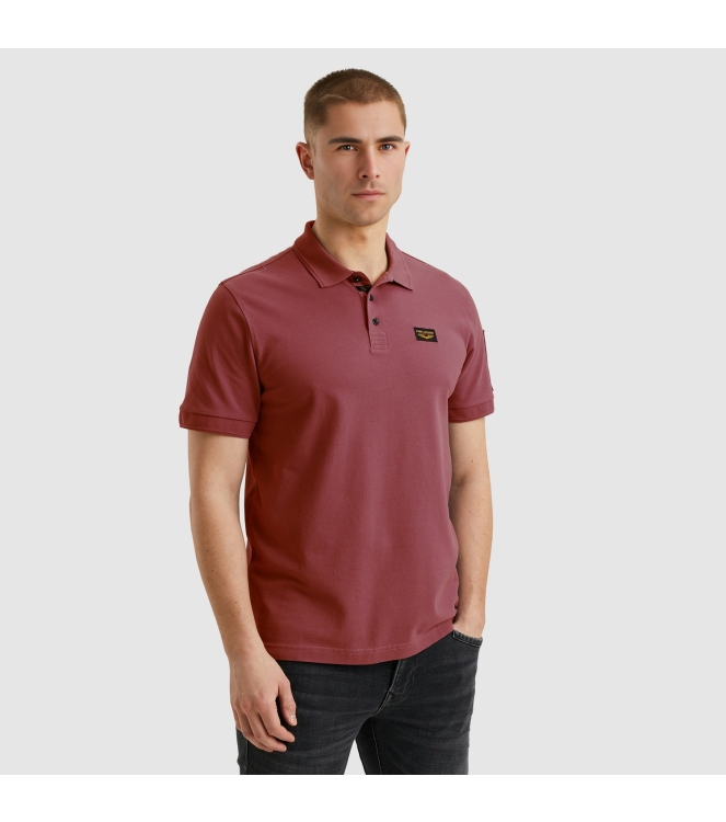 PME Legend Short sleeve polo trackway polo 4021 Dry rose